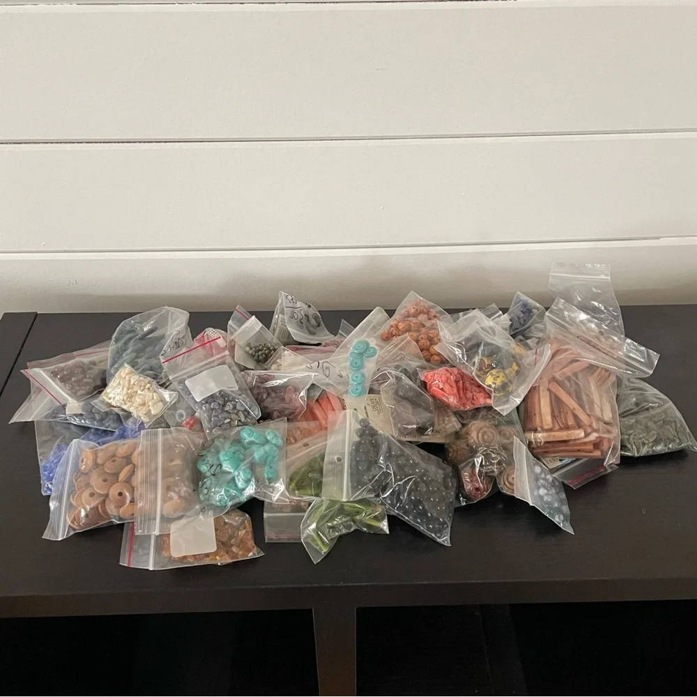 Assorted Beads Jewelry Making Supplies Mixed Materials Mystery Box #1
